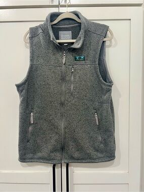 Simply Southern Womens Vest Size Medium, Gray,  Zip Pockets ,Fleece Lined
